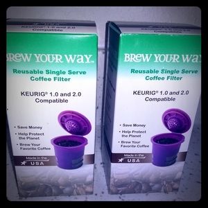 2 NIB Keurig reusable single serve coffee filter